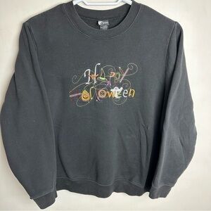 Vintage Holiday Editions Happy Halloween Sweatshirt Women's size 2X Black